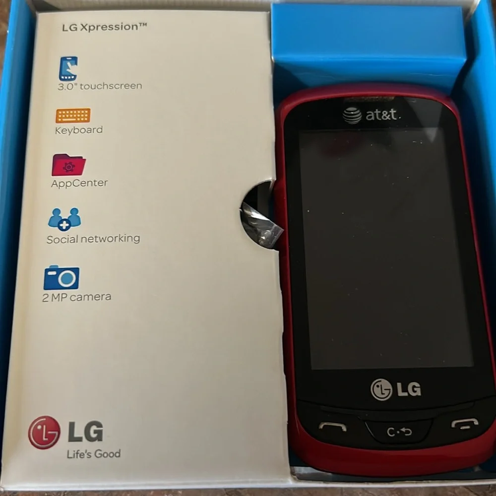 LG Xpression C395 Red Sliding Cell Phone
